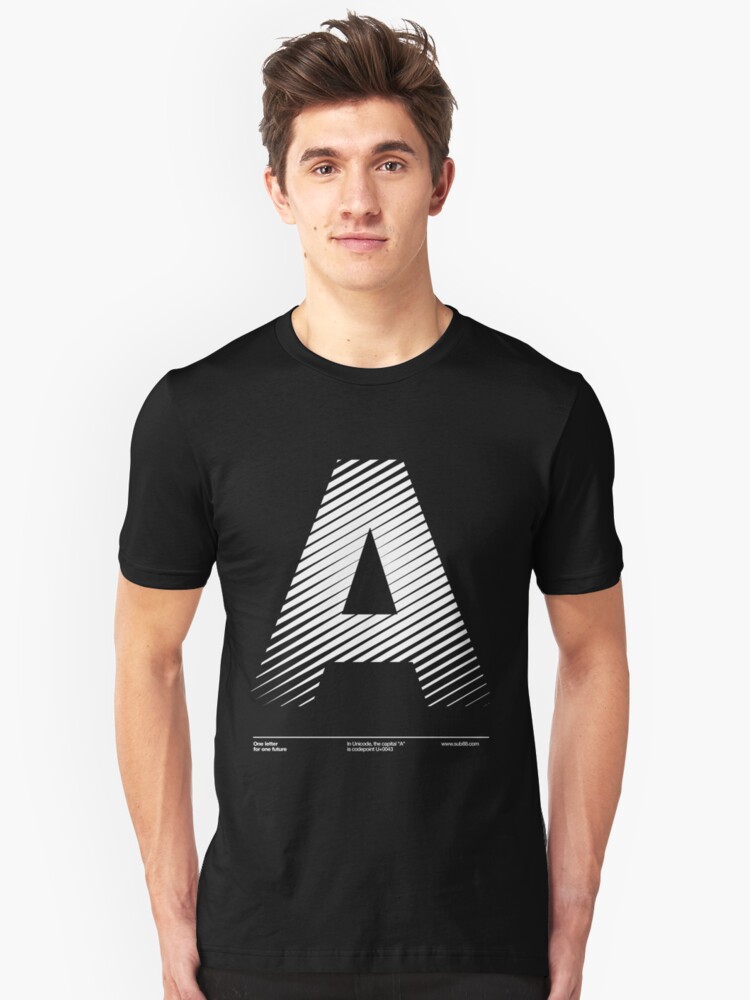 Alternate view of The letter A Slim Fit T-Shirt