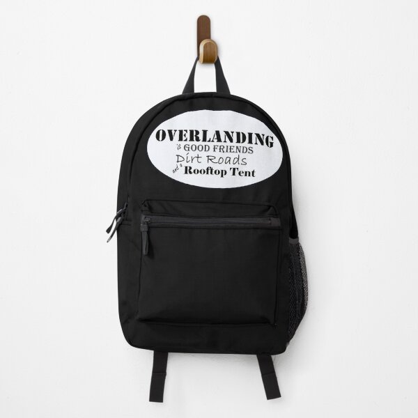 Item preview, Overlanding is Good Friends, Dirt Roads and a Rooftop Tent in Oval designed and sold by MountMercantile.
