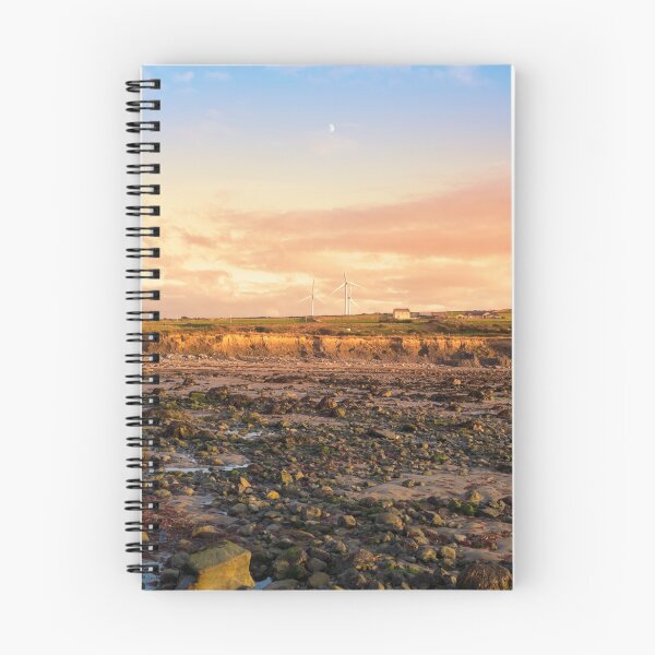 Item preview, cliffs and wind farm at rocky beal beach designed and sold by morrbyte.