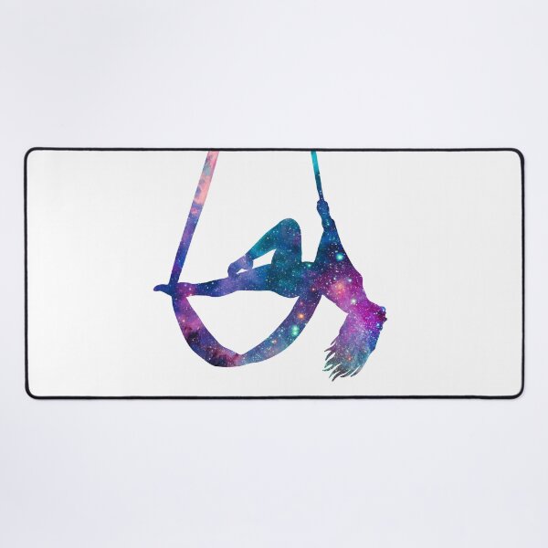 Aerial Stars 4 - Aerial Silks, Circus, and Outer Space Desk Mat