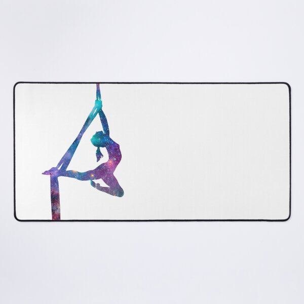 Aerial Stars 1- Aerial Silks, Circus, and Outer Space Desk Mat