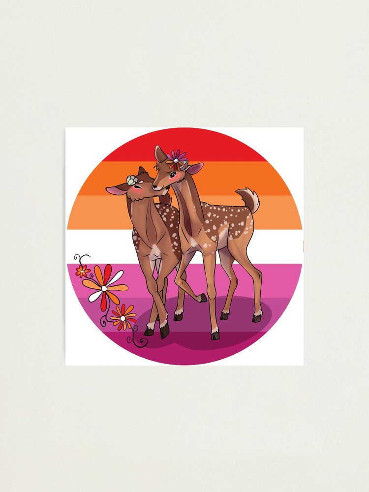 Lesbian Pride Deer Graphic | Photographic Print