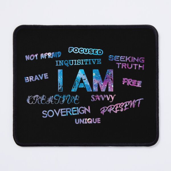 Item preview, I AM - Free, Creative, Sovereign, Focused, Brave - designed and sold by FlyingFoxDesign.