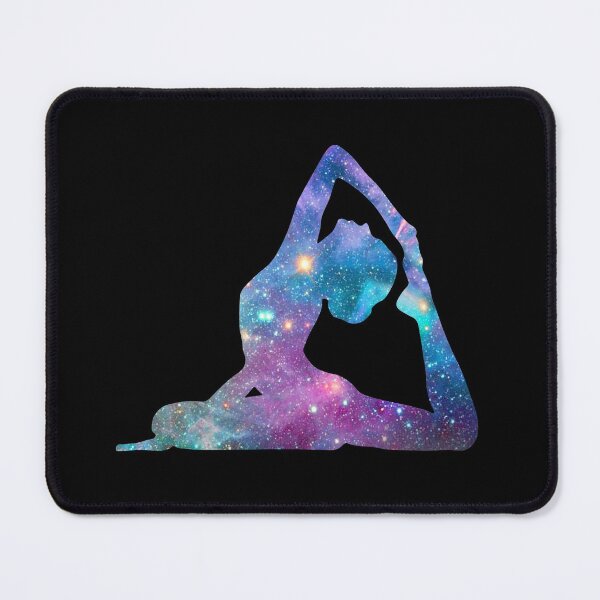 Cosmic Yoga Asana 2 - Galaxy King Pigeon Pose Mouse Pad