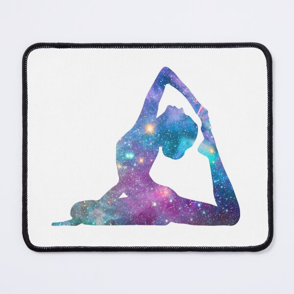 Cosmic Yoga Asana 2 - Galaxy King Pigeon Pose Mouse Pad