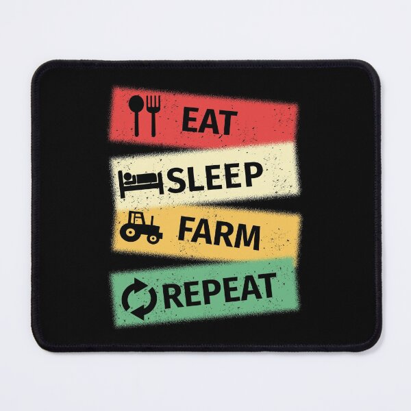 Item preview, eat sleep farm repeat funny quote vintage color graphic farmer  designed and sold by BeCoolArt.