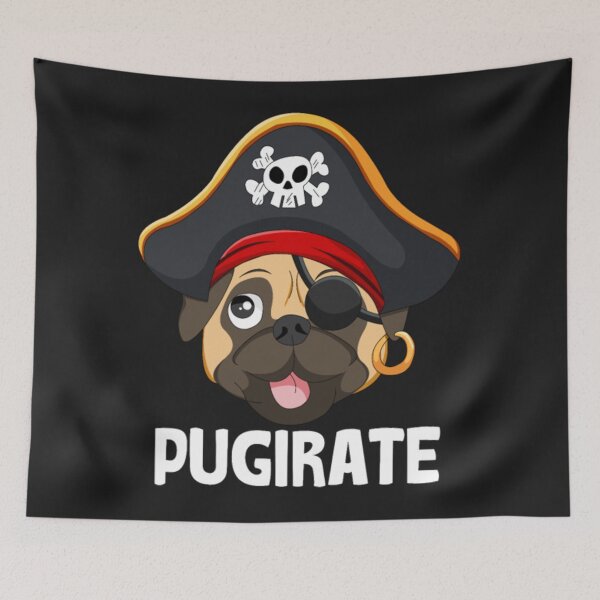 Item preview, Pirate Pug Funny Dog designed and sold by StarcyWol.