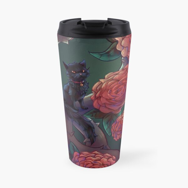 Cat and Roses Travel Mug