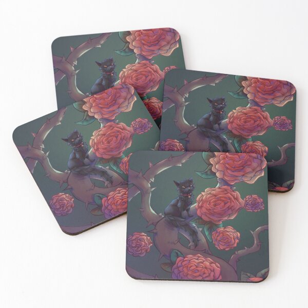 Item preview, Cat and Roses designed and sold by BooFitz-Art.