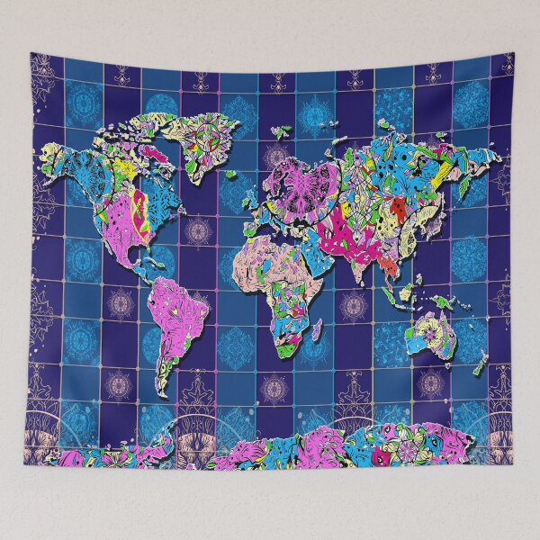 Item preview, world map designed and sold by BekimART.