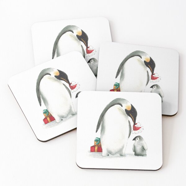 Item preview, Mama & baby penguin with Christmas gifts designed and sold by Fiona MacKay.