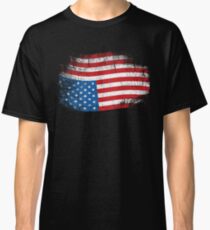 Upside Down American Flag US in Distress T-Shirt Classic T-Shirt