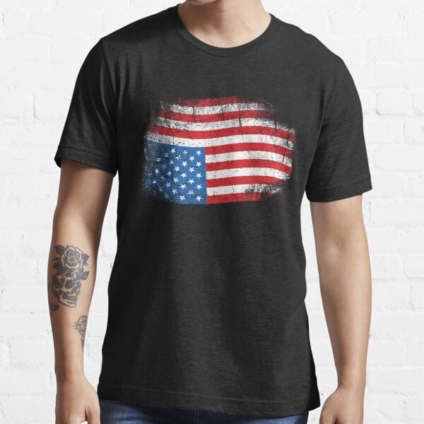 upside down american flag t shirt