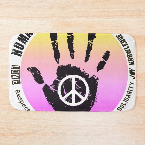 Item preview, Peace and Love, Respect for Human's rights! color black hand art by IONA Art Digital designed and sold by IonaArtDigital.