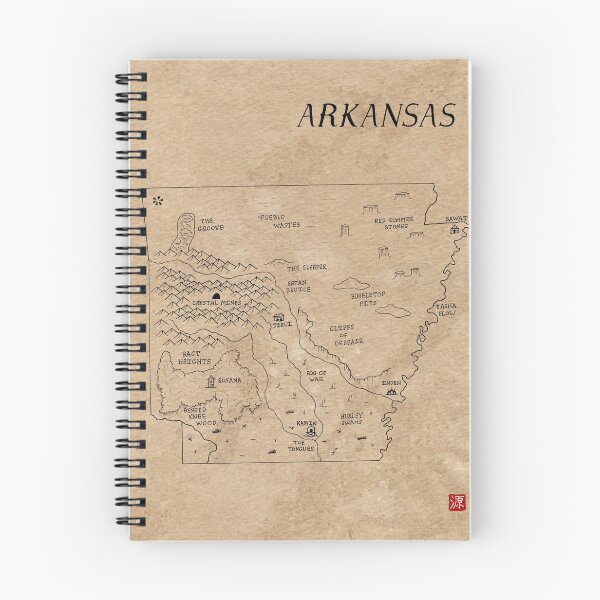 Item preview, Arkansas as a fantasy map designed and sold by aldayuan.