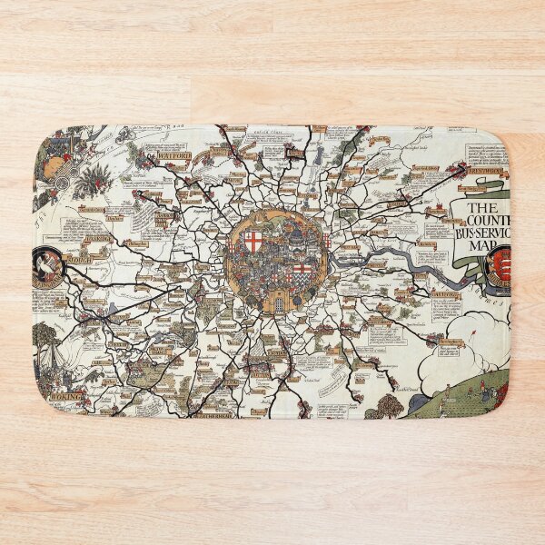 Item preview, 1928 Vintage London Bus-Services Map designed and sold by Gin  Neko.