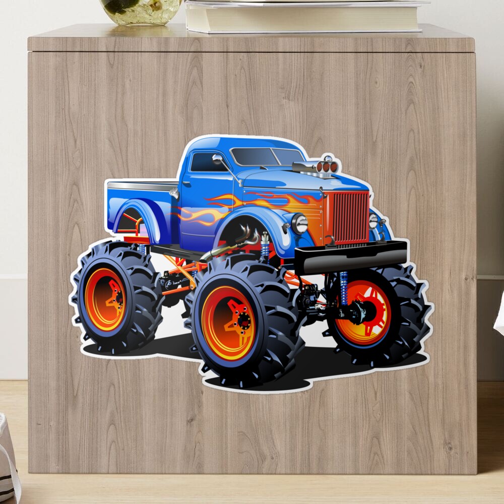 Cool Kid's Monster Tractor Truck Cartoon Vinyl Sticker – Shinobi Stickers