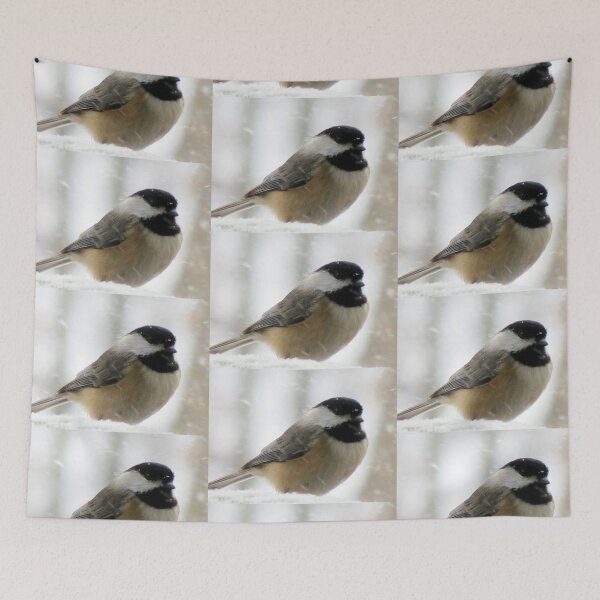 Item preview, Chickadee In Snowstorm designed and sold by Jean Gregory Evans.