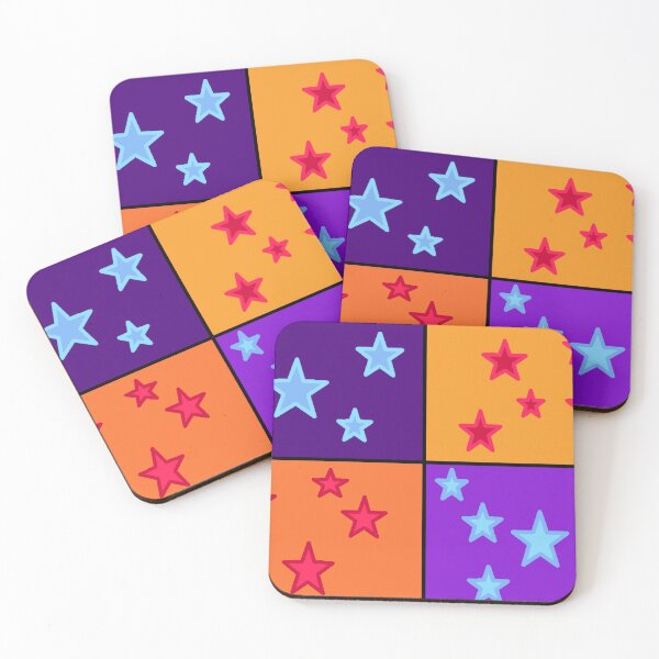 Aperçu de l'œuvre étoiles oranges et violettes créée et vendue par elfcolt.