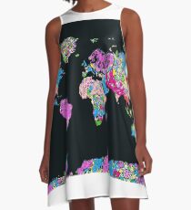 world map A-Line Dress