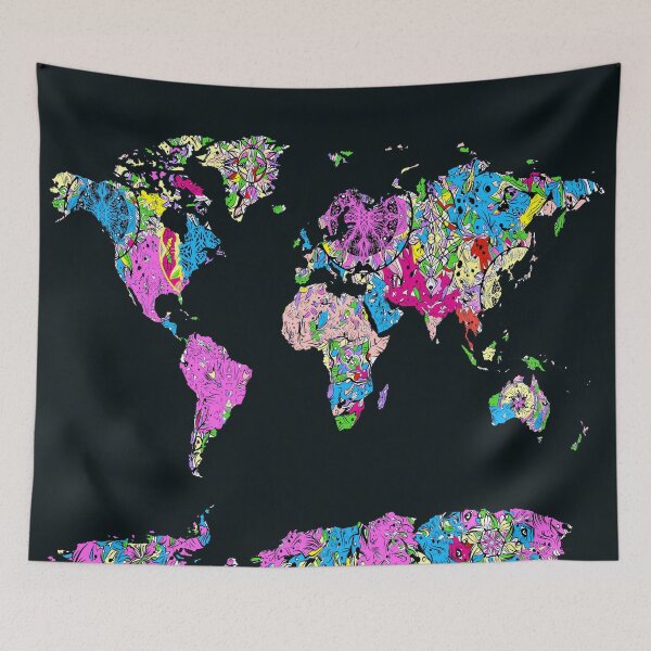 Item preview, world map designed and sold by BekimART.