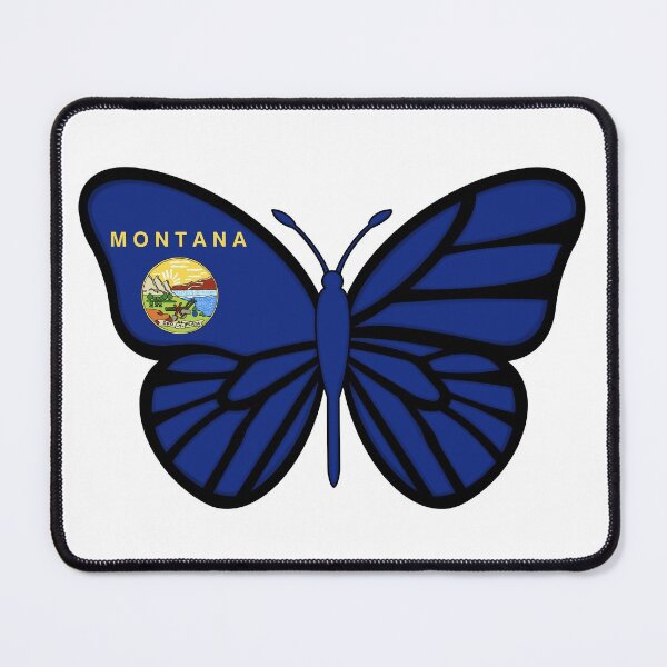 Item preview, State of Montana Flag Butterfly  designed and sold by Gsallicat.