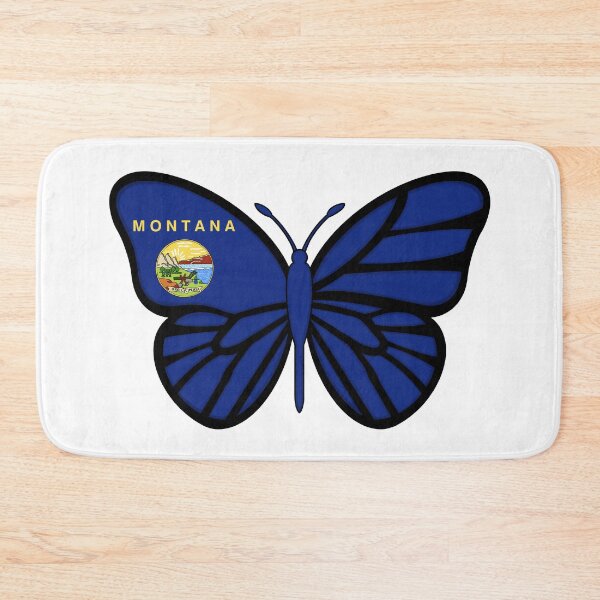 Item preview, State of Montana Flag Butterfly  designed and sold by Gsallicat.