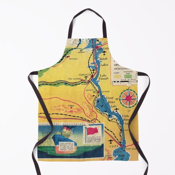 Item preview, 1942 Vintage Poster of Suez Canal designed and sold by Gin  Neko.