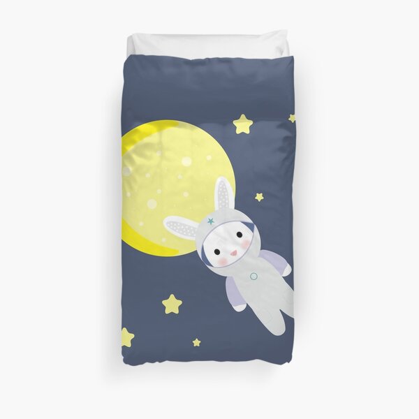 Bunny in space Duvet Cover