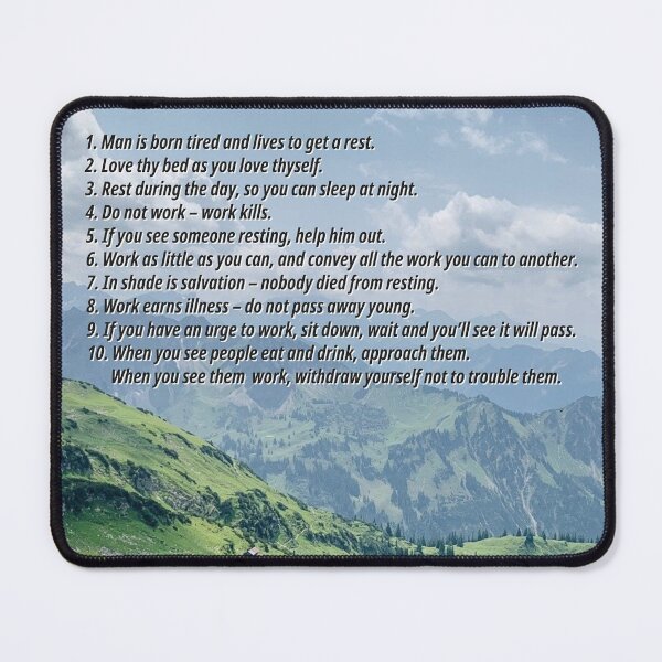 Item preview, Ten Montenegrin Commandments designed and sold by Anon-Moose.