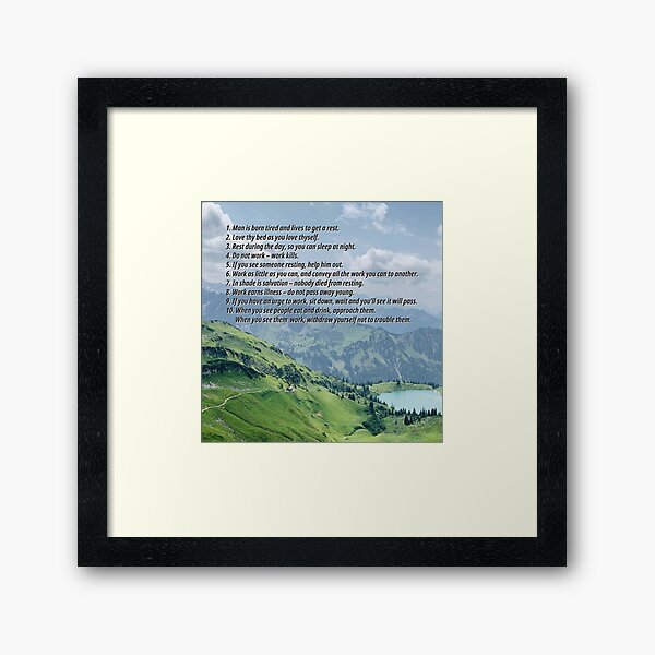 Item preview, Ten Montenegrin Commandments designed and sold by Anon-Moose.