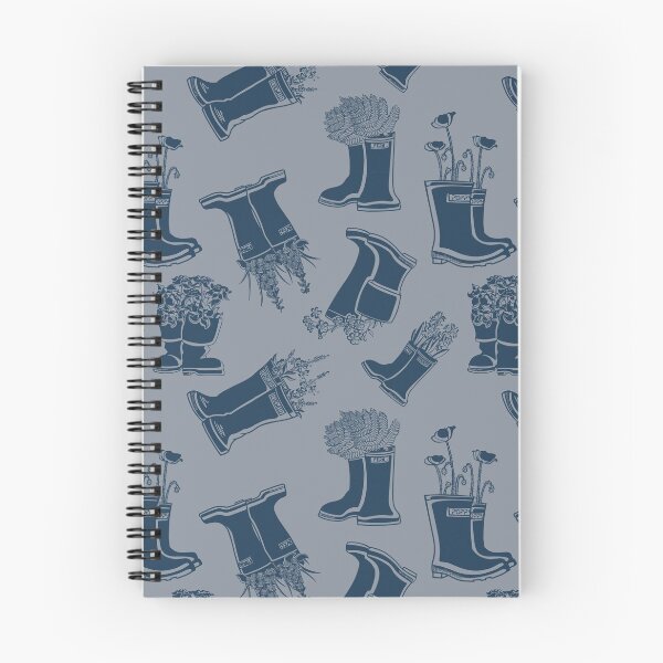 Item preview, Rain Boot Pattern Blue and Grey  designed and sold by Krystal  Thomas.