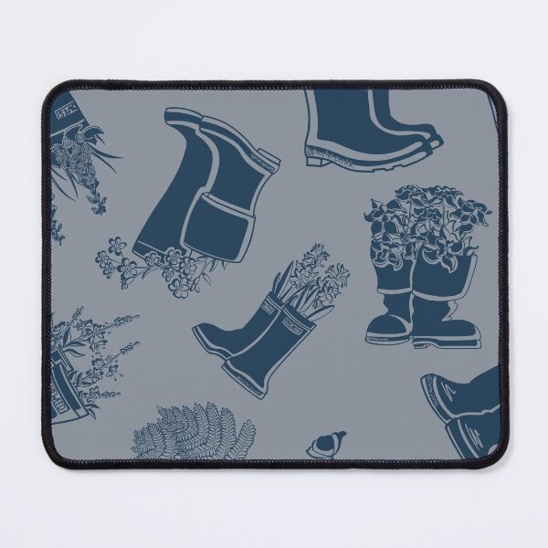 Item preview, Rain Boot Pattern Blue and Grey  designed and sold by Krystal  Thomas.