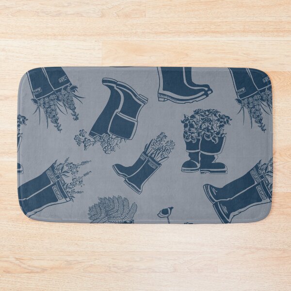 Item preview, Rain Boot Pattern Blue and Grey  designed and sold by Krystal  Thomas.