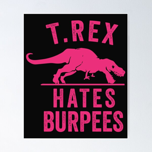 Item preview, T Rex Hates Burpees Baseball designed and sold by DucLuong.