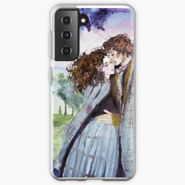 Watercolor painting by Laura Rispoli Scottish Highlands Standing Stones Love art Samsung Galaxy Soft Case