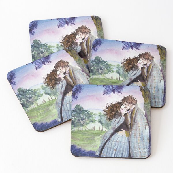 Item preview, Watercolor painting by Laura Rispoli Scottish Highlands Standing Stones Love art designed and sold by Laura-Rispoli.