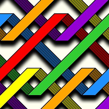 Artwork thumbnail, Pride Tangles by MathenaArt