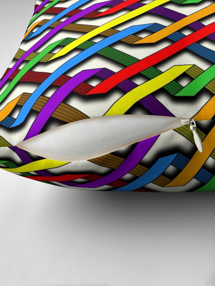 Thumbnail 2 of 4, Pillow, Pride Tangles designed and sold by MathenaArt.