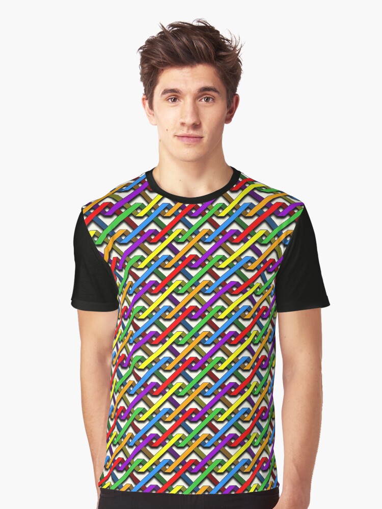 Thumbnail 1 of 5, Graphic T-Shirt, Pride Tangles designed and sold by MathenaArt.