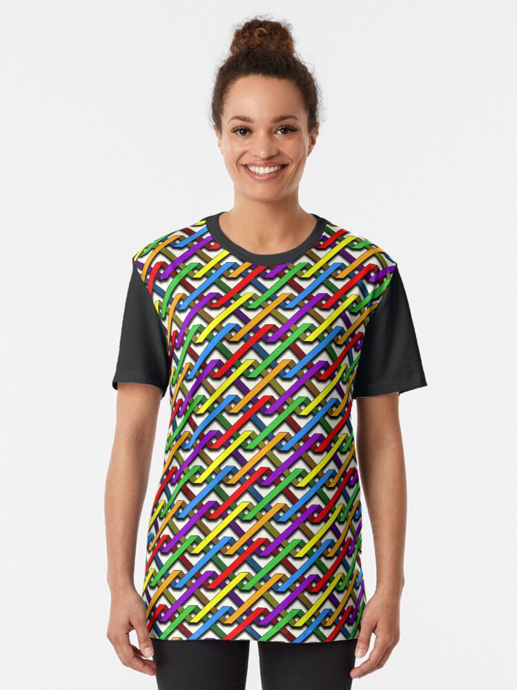 Thumbnail 2 of 5, Graphic T-Shirt, Pride Tangles designed and sold by MathenaArt.