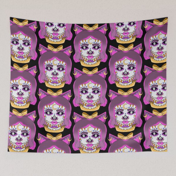 Item preview, Sugar Skull Cat designed and sold by missmann.
