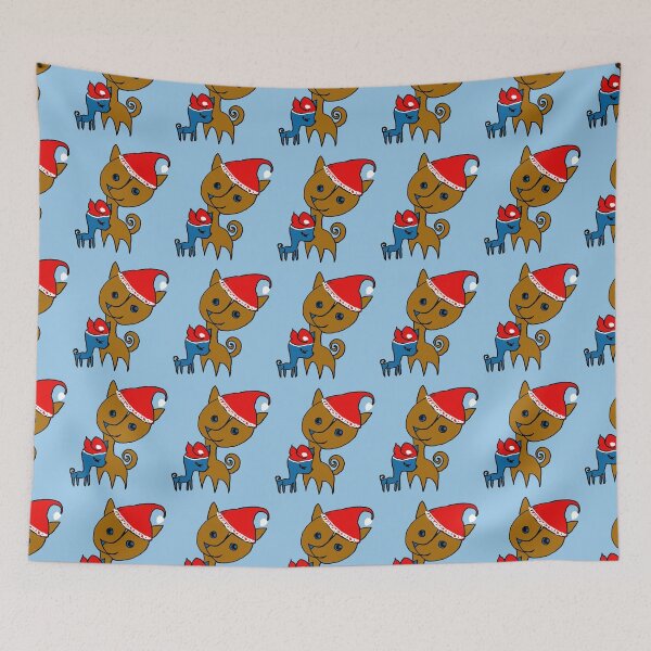 Item preview, Chihuahuas Wearing Santa Hats designed and sold by Kim H Ritter.