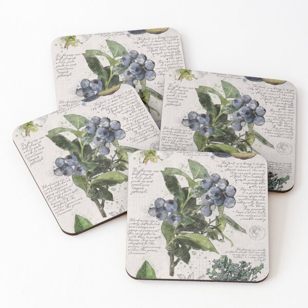 Item preview, Blueberry Vintage Botanical Poster designed and sold by Elvenwings.