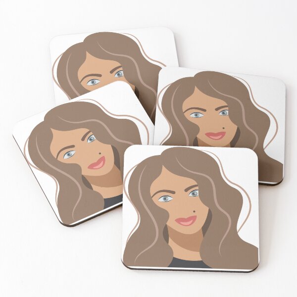 Item preview, Portrait of a cute brown-haired woman designed and sold by TanaLuna.