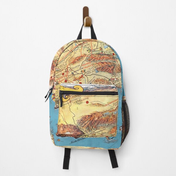 Item preview, 1950 Vintage Map of Ride the Golden Coast. Los Angeles, San Diego. designed and sold by Gin Neko.