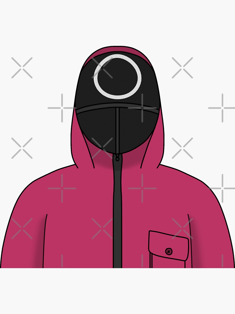 "Copy of Squid game pink jumpsuit Circle" Sticker by BAMBV2 Redbubble