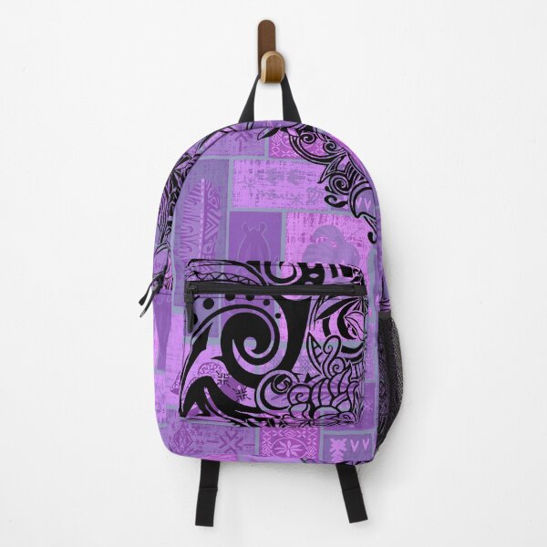 Item preview, Hawaiian Black Overlay With Purple Village Tiare Tapa Artboard designed and sold by sunnthreads.