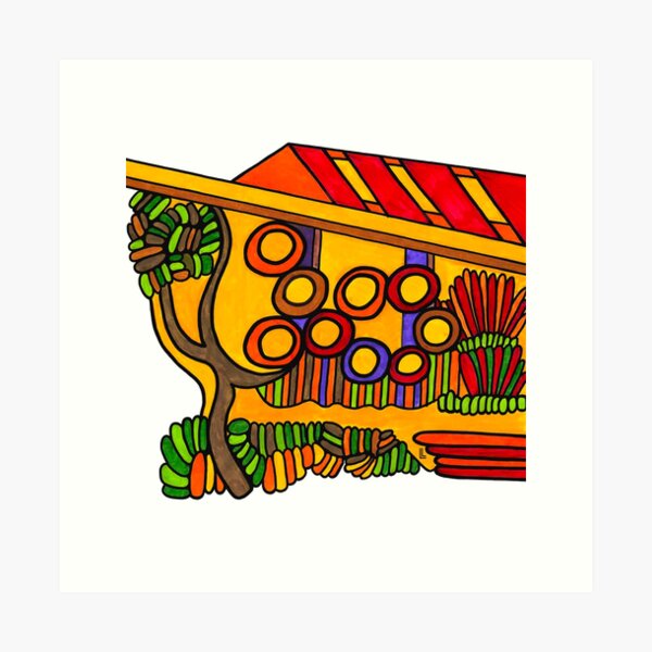 'Garden Colour' inspired by Van Gogh's 'Flowering Garden with Path Art Print