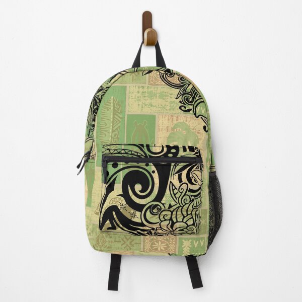 Item preview, Hawaiian Black Overlay With Green Village Jungle Tiare Tapa Artboard designed and sold by sunnthreads.